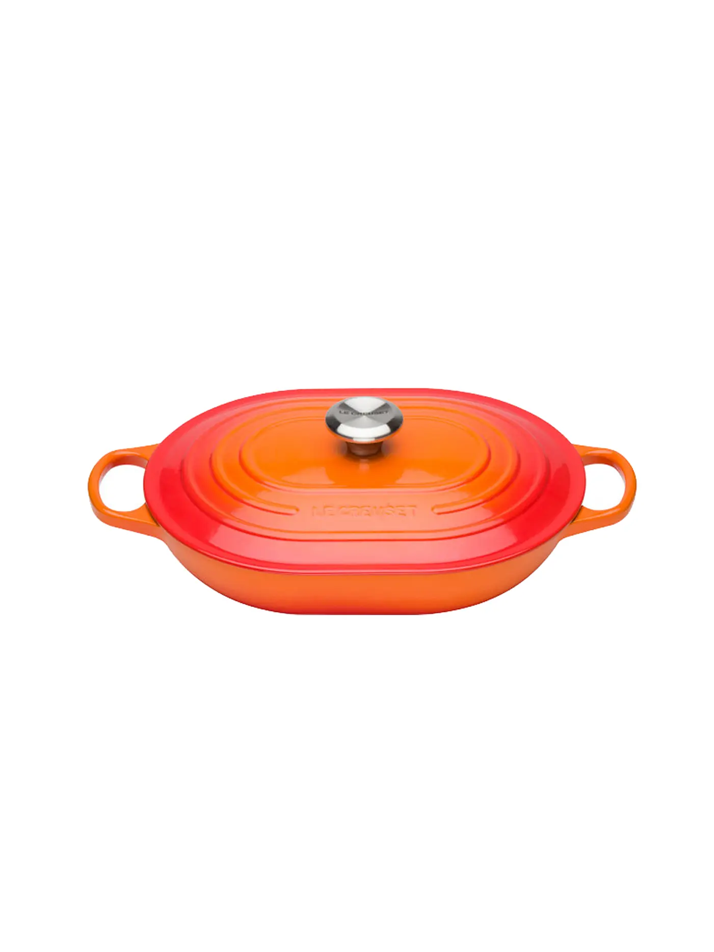 LE CREUSET | Bräter "Oblong Signature" 31cm (Schwarz) | orange